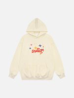 Star Letter Hooded Sweatshirt
