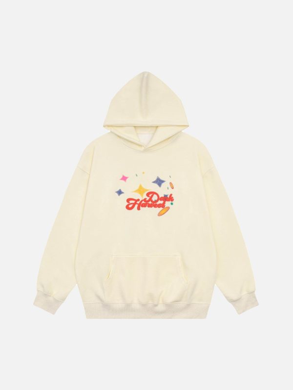 Star Letter Hooded Sweatshirt
