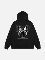 Dark Butterfly Printed Hoodie