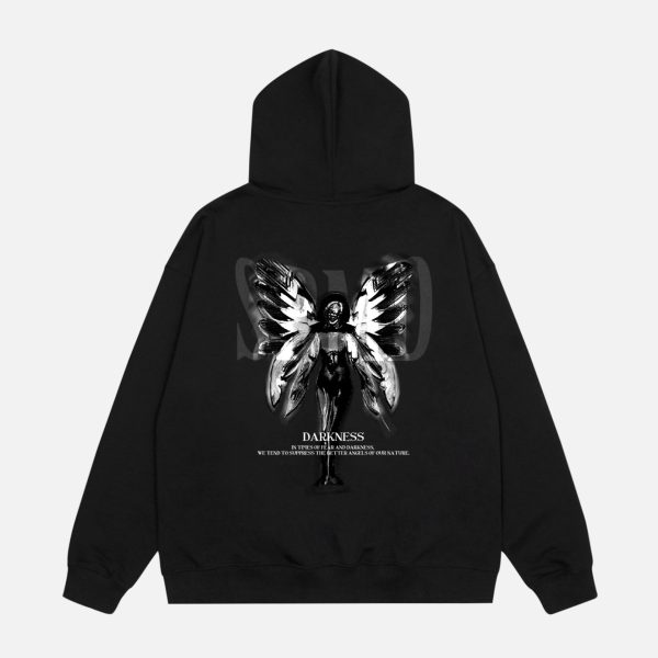 Dark Butterfly Printed Hoodie