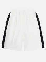 Color-coded Printed Casual Shorts