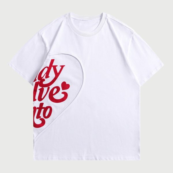 Heart Flocked T-Shirt - 1569