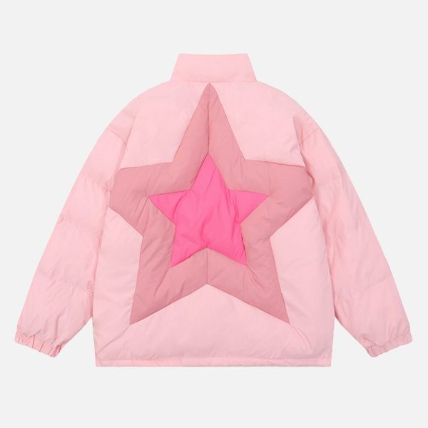 American High Street Stars Thickened With Cotton Stand-up Collar Cotton Jacket - 1560
