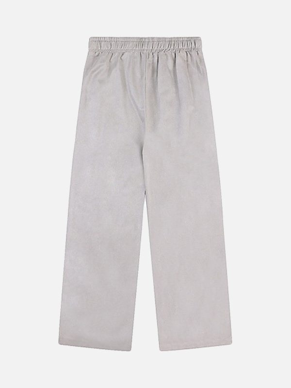 American Casual Suede Loose Pants