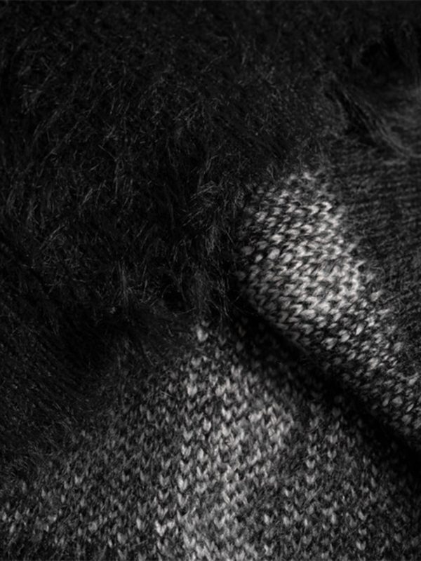 Rip Damage Design Turtleneck Knitwear Sweater - 1525