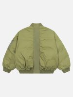 American Style Trend Simple Loose Warm Flight Cotton Jacket - 1482