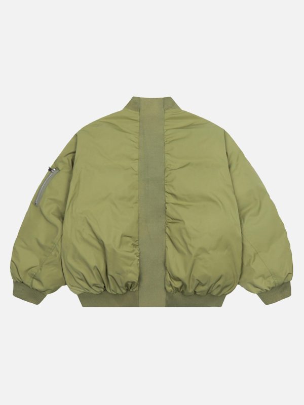 American Style Trend Simple Loose Warm Flight Cotton Jacket - 1482