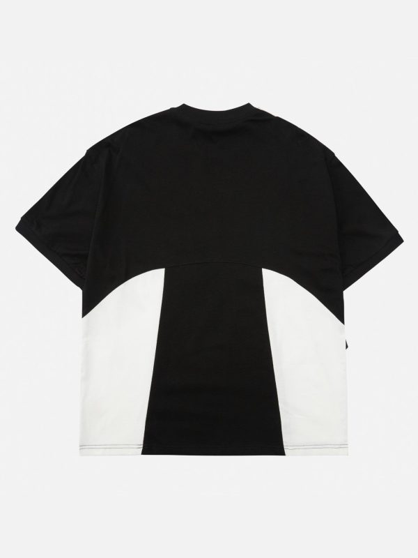 Embroidered Panel T-shirt -1587
