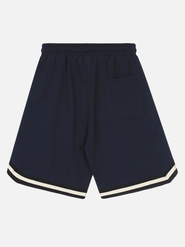 Letter Embroidery Loose Shorts