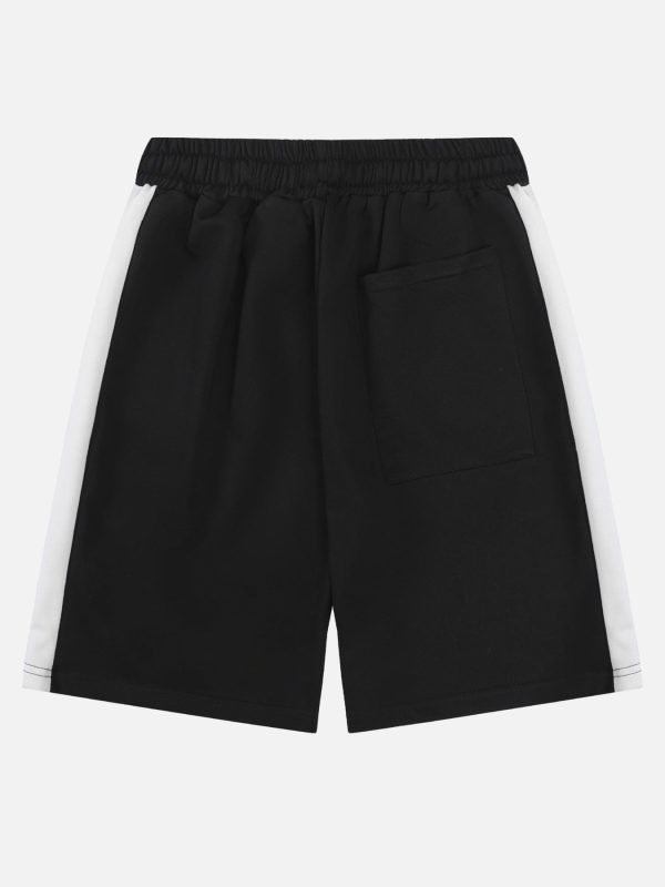 Color-coded Printed Casual Shorts