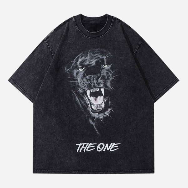 Black Panther Print T-shirt