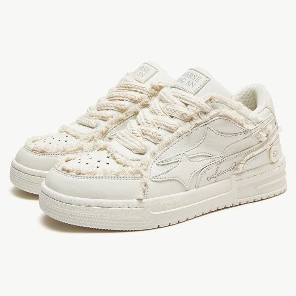 Casual White Board Shoes - 1466