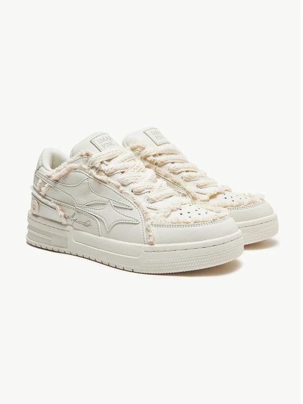 Casual White Board Shoes - 1466