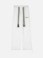 High Waist Straight Cotton Sweatpants -1284