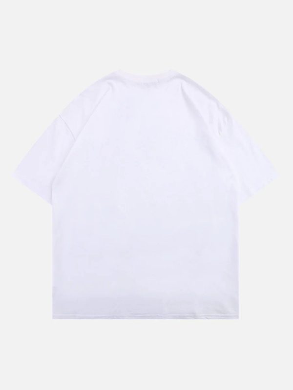 Masked Gangster Portrait Printed T-Shirt-1533