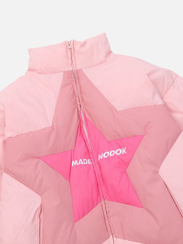 American High Street Stars Thickened With Cotton Stand-up Collar Cotton Jacket - 1560