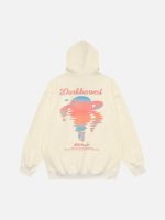 Sunset Letter Print Hooded Sweatshirt