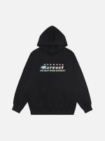 Graffiti Star Print Hooded Sweatshirt