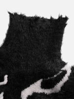 Rip Damage Design Turtleneck Knitwear Sweater - 1525