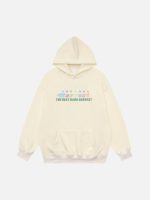 Graffiti Star Print Hooded Sweatshirt