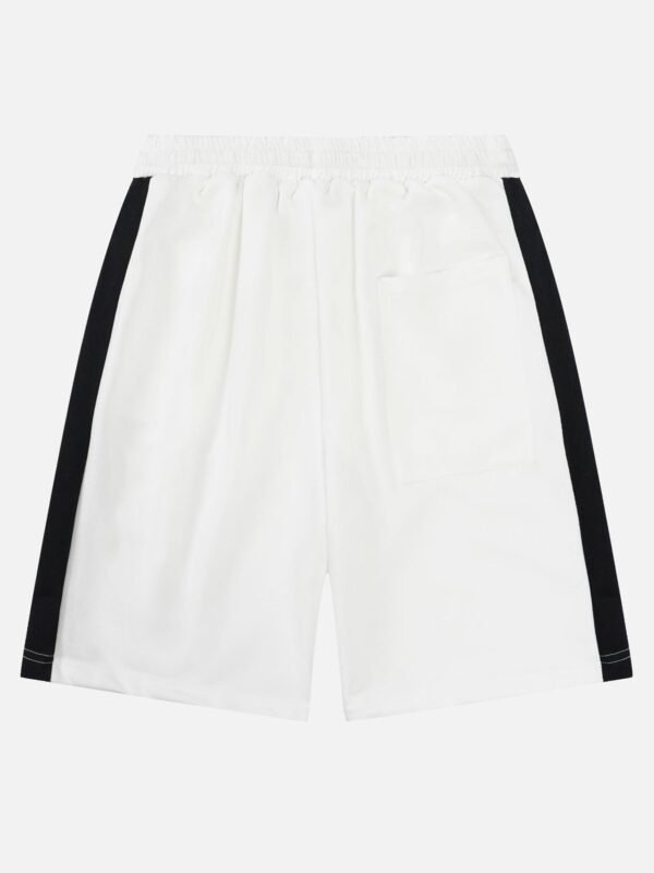 Color-coded Printed Casual Shorts