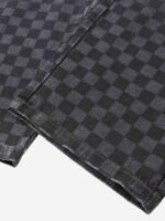 American Washed Elastic Waist Denim Casual Pants