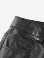 Retro Zipper Pocket Slim Straight Pants