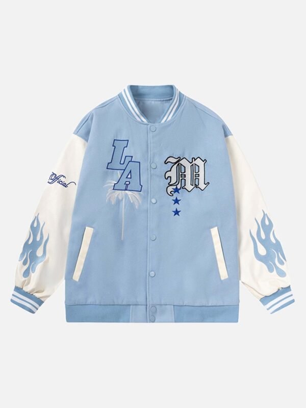 Alphabet Embroidery Flame Baseball Jerseys