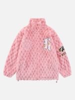 American Letter Embroidery Thicken Couple Models Jacket