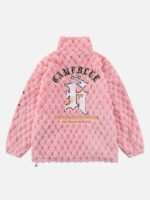 American Letter Embroidery Thicken Couple Models Jacket