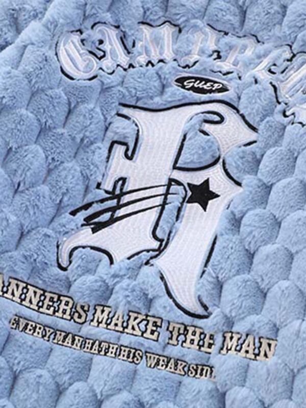 American Letter Embroidery Thicken Couple Models Jacket