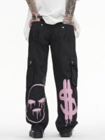 Letter Print Casual Work Pants