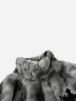 American Vintage Tie-dye Gradient Plush Embroidered Lambswool Jacket - 1558