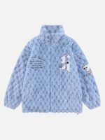 American Letter Embroidery Thicken Couple Models Jacket