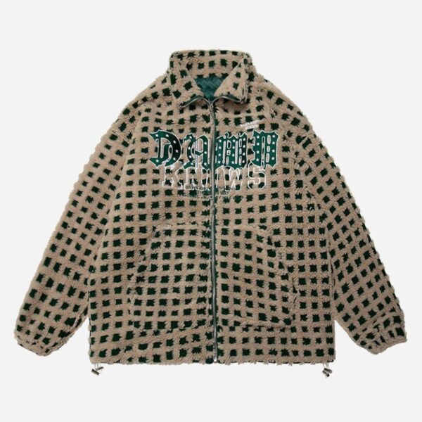 Lamb's Wool Vintage Plaid Jacket