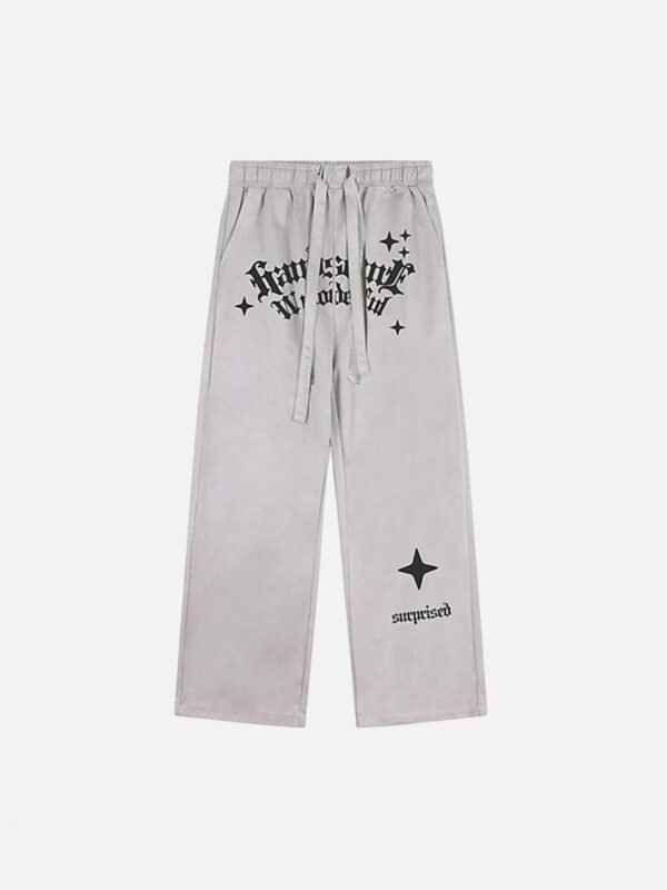 Alphabet Suede Pants