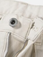 High Street Zipper Patchwork Pocket Denim Pants Straight Leg