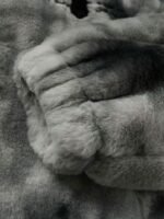 American Vintage Tie-dye Gradient Plush Embroidered Lambswool Jacket - 1558