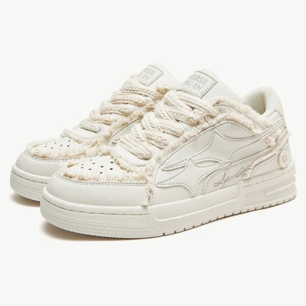 Casual White Board Shoes - 1466