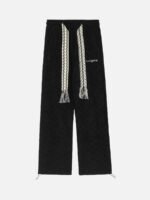 High Waist Straight Cotton Sweatpants -1284