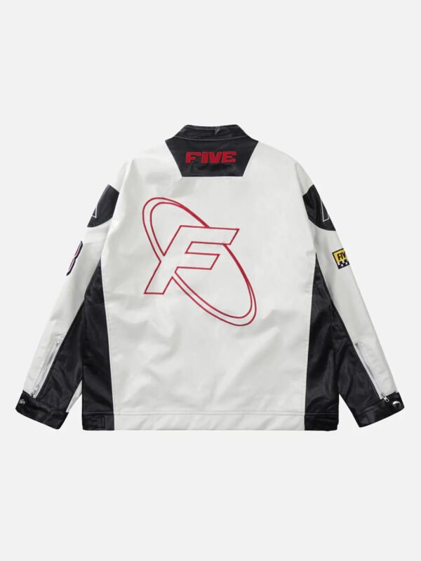 Motorcycle PU Leather Stitching Racing Jacket -1370