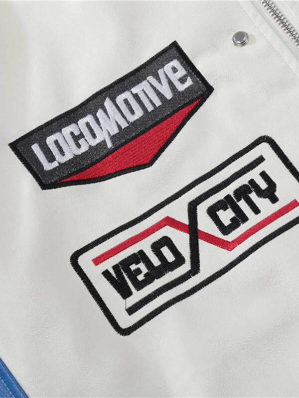 Motorcycle PU Leather Stitching Racing Jacket -1370