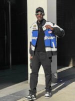 Retro Style Quilted Racing Jacket -1297