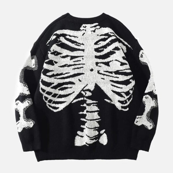 Skeleton Knit Sweater -1185