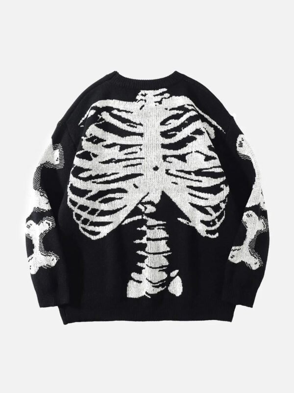 Skeleton Knit Sweater -1185
