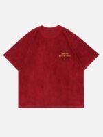 Retro Letter Print Cotton T-shirt