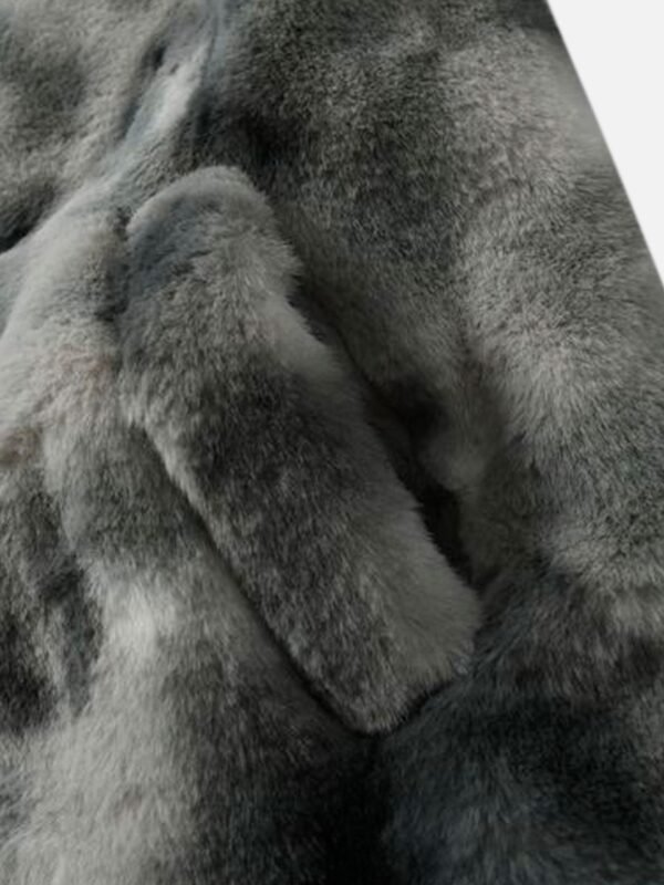 American Vintage Tie-dye Gradient Plush Embroidered Lambswool Jacket - 1558